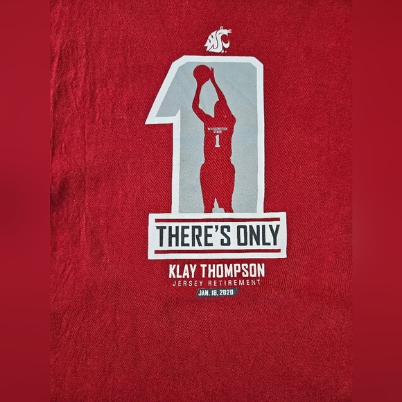 Washington State University Klay Thompson jersey retirement mens xl graphic tee - Picture 2 of 6